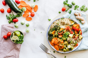 a bowl of salad